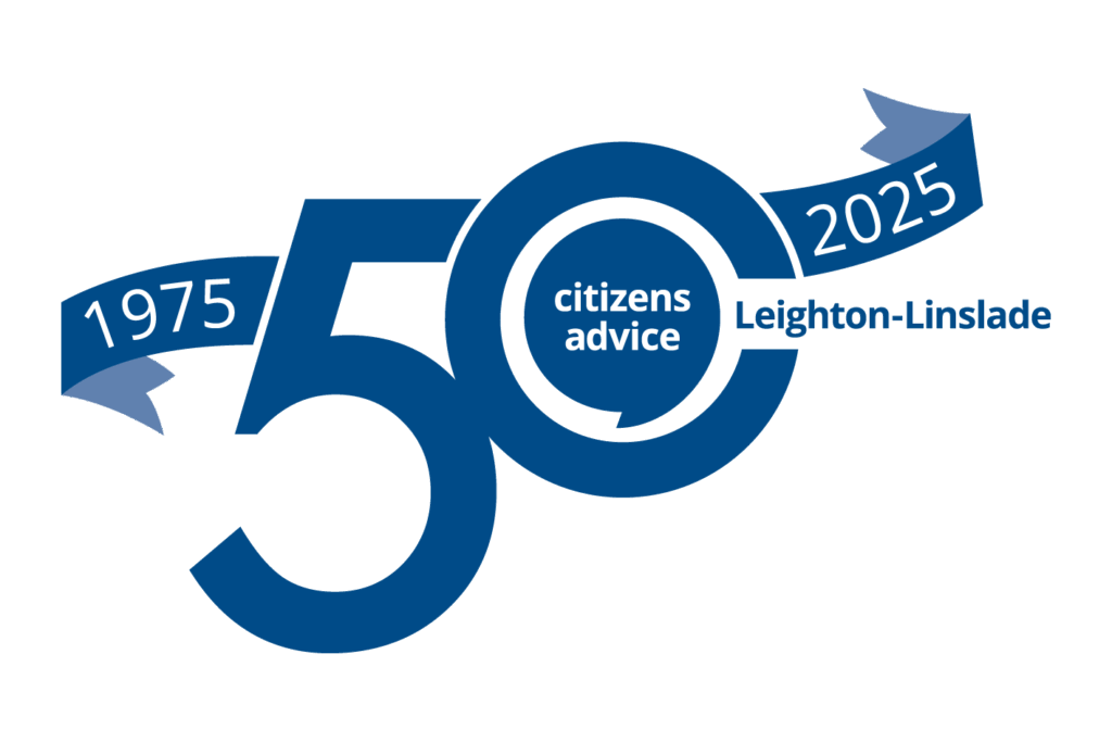 Citizens Advice LL 50 Final logo Banner Blue Citizens Advice LL 50 Final logo Banner Blue