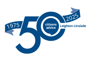 Citizens Advice LL 50 Final logo Banner Blue